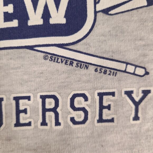 Long Beach Island New Jersey Crew T-Shirt Adult XL Gray Short Sleeve Jerzees - Picture 3 of 14